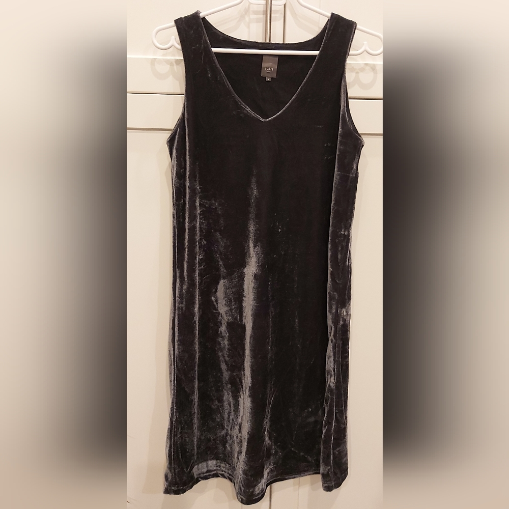 ICHI sleeveless velvet dress